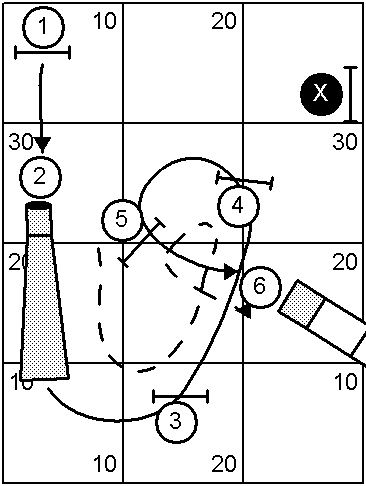 Course With Dog and Handler Paths