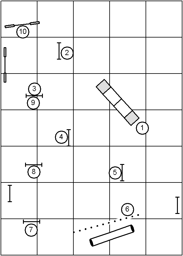 Course With Obstacle Numbers