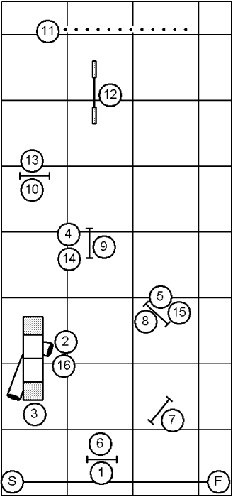 Course With Obstacle Numbers