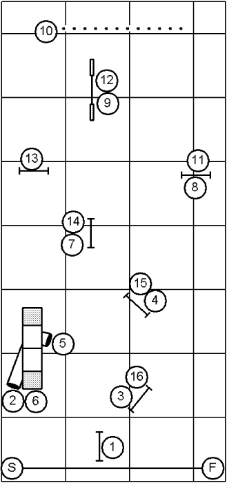 Course With Obstacle Numbers