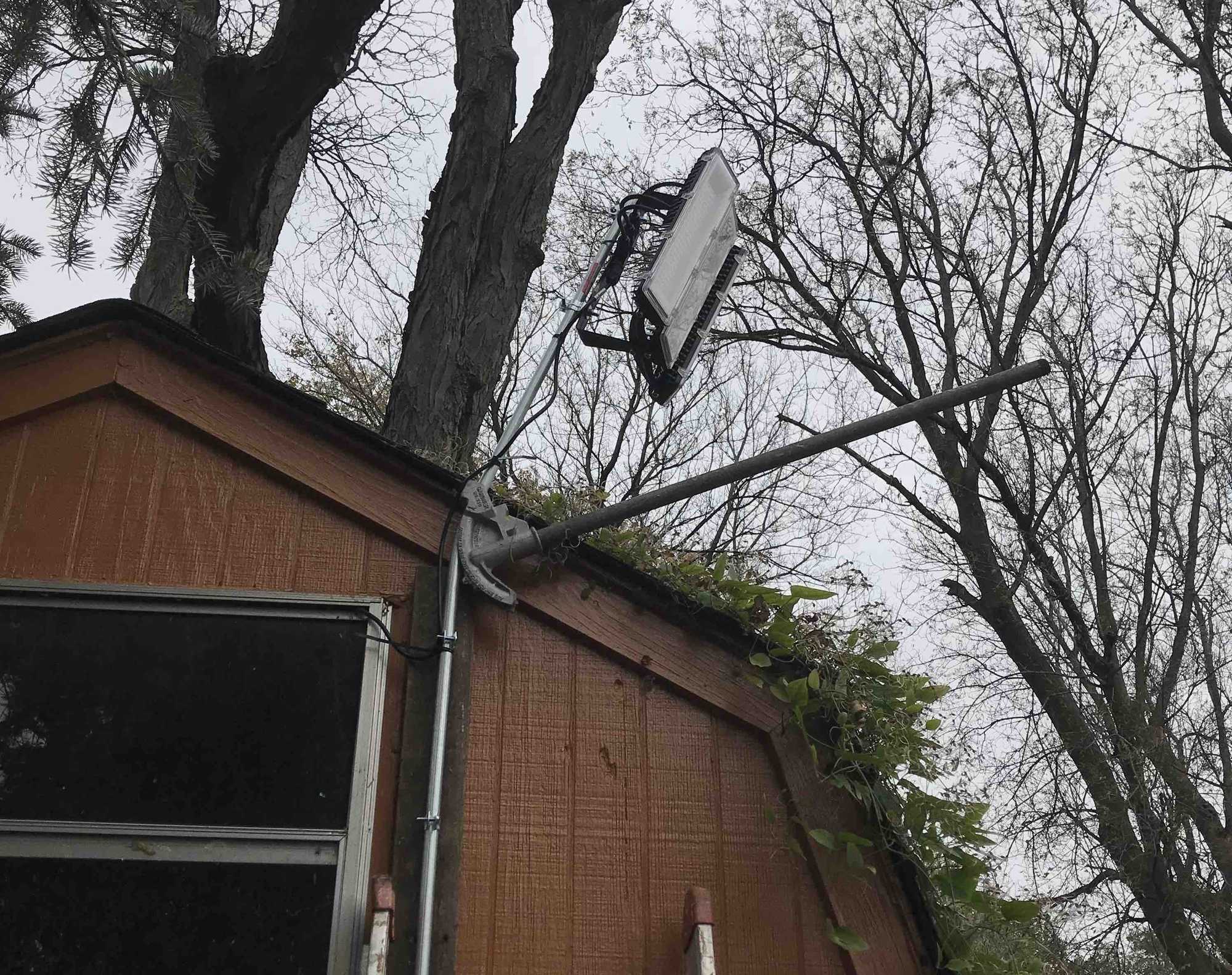 Bending the pole using a conduit bender