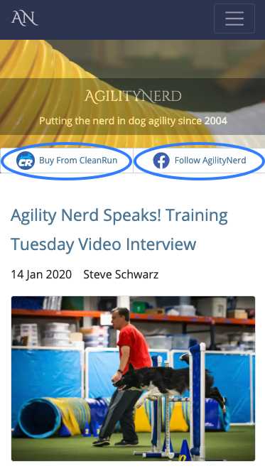 Clean Run and AgilityNerd Facebook link locations Clean Run and AgilityNerd Facebook link locations