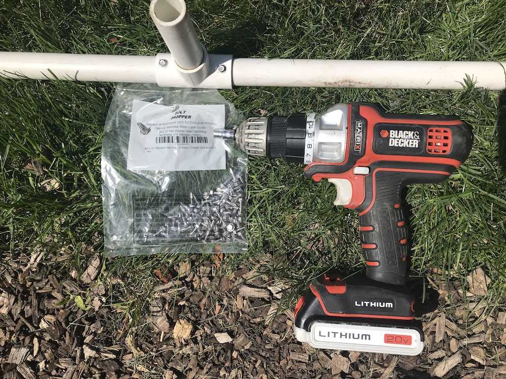 PVC Pipe Joined to Fitting With Self Taping Screws PVC Pipe Joined to Fitting With Self Taping Screws