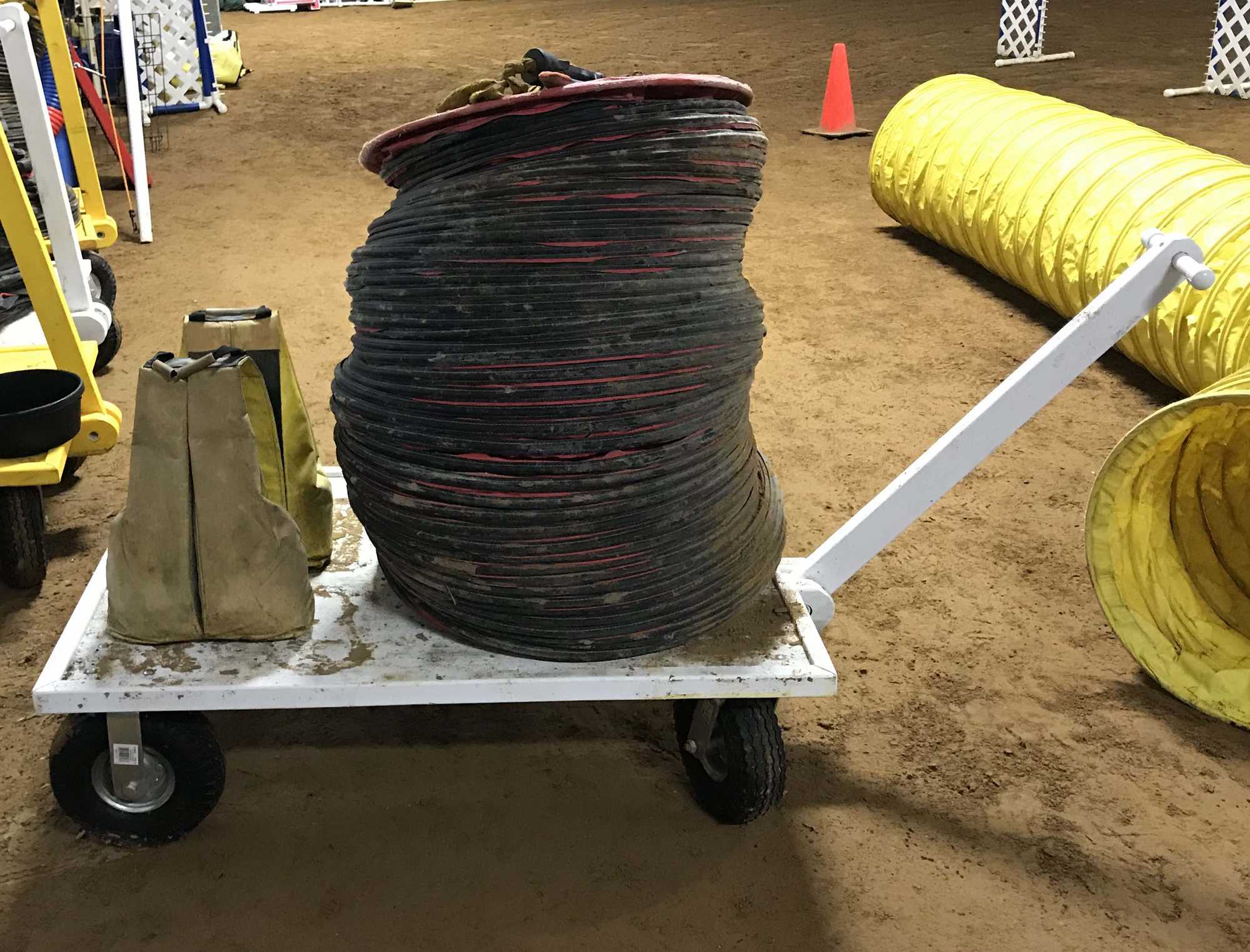 Side View of a Tunnel and Sandbag Cart Side View of a Tunnel and Sandbag Cart